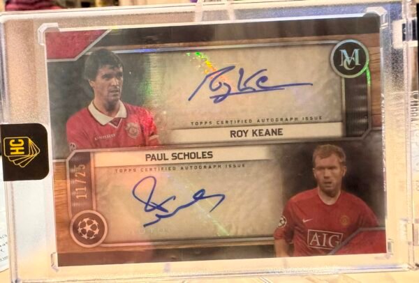 Paul Scholes / Roy Keane Dual Autographs Black 10/10